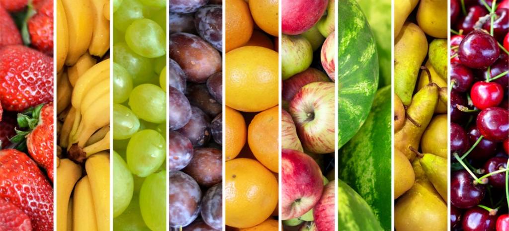 Fruit collage - Group of various fresh fruits
